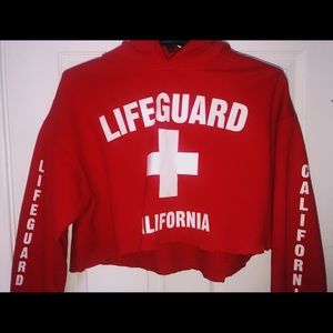 lifeguard california cropped hoodie. never worn.